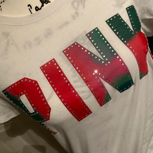 VS PINK Short Sleeve Bling T- Shirt Medium - Picture 6 of 6